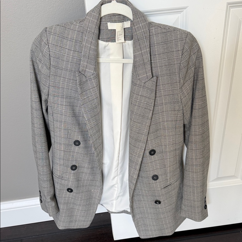 H&M Gray Plaid Women's Blazer